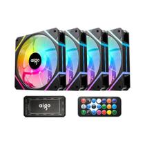 Kit de Fan Aigo AM12 RGB - 120mm - Refrigerador de Água 6Pin - ARGB - 12cm