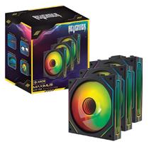 Kit De Fans C/3 120mm Argb Revenger Sem fio Maximus Encaixe