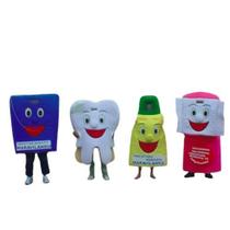 Kit de Fantasias Odontológicas para Vestir - Quarteto da Saúde Bucal