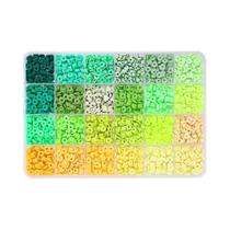 Kit De Fazer Pulseiras De Contas De Argila DIY Para Meninas, 2400 Peças De Contas Soltas E Fio Para