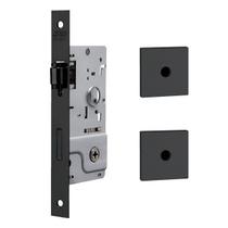 Kit de Fechadura 800 Rolete Tetra Com 2 Travas Auxiliares Roseta Quadrada1 Preto Black 40mm Stam Kit de Fechadura 800 Rolete Tetra Com 2 Travas Auxiliares Roseta Quadrada1 Preto Black 40mm Stam