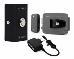 Kit de fechadura elétrica AGL com fonte de alimentação 12 V e botão de acionamento Kit de fechadura elétrica AGL com fonte de alimentação 12 V e botão de acionamento