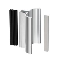 Kit de Fechadura Magnética para Puxador de Porta de Box Shuisen Cromado Kit de Fechadura Magnética para Puxador de Porta de Box Shuisen Cromado