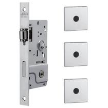 Kit De Fechaduras Porta Pivotante 800 Roseta Quadrada Rq1 Inox Stam