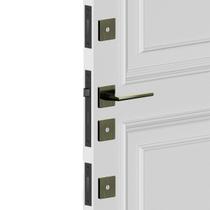 Kit De Fechaduras Roseta Quadrada Tetra Antique Oxidado 3f