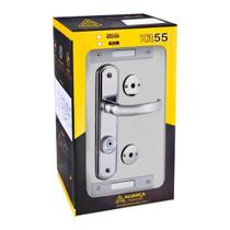 Kit de Fechaduras Trio Tetra Fort Quadra 5560A Z-T, 2 Travas Auxiliares 40mm Espelho Cromado 55mm Aliança Kit de Fechaduras Trio Tetra Fort Quadra 5560A Z-T, 2 Travas Auxiliares 40mm Espelho Cromado 55mm Aliança