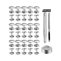 Kit De Fechos De Pressão Em Aço Inoxidável 100pcs Com Ferramentas Para Cobertura De Barco, Couro E