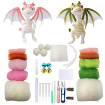 Kit de feltragem com agulhas DEUXPER Wool Felt Dragon para adultos e crianças Kit de feltragem com agulhas DEUXPER Wool Felt Dragon para adultos e crianças