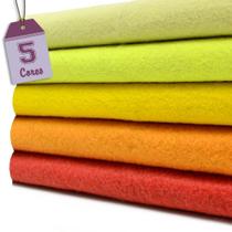 Kit de Feltro Tons de Amarelo (50x140) - 5 Cores
