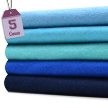 Kit de Feltro Tons de Azul (50x140) - 5 Cores