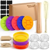 Kit de Fermentação Miniguysa com Tampa de Boca Larga 86mm e Pesos Kit de Fermentação Miniguysa com Tampa de Boca Larga 86mm e Pesos