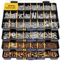 Kit de Ferragens Bonost 3010 Peças Parafusos e Porcas SAE e Métrico Kit de Ferragens Bonost 3010 Peças Parafusos e Porcas SAE e Métrico