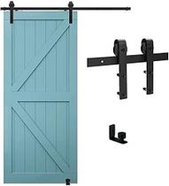 Kit de ferragens para portas TSMST 183 cm Sliding Barn Door Black