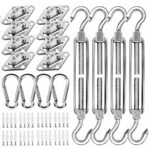 Kit de Ferragens para Vela de Sombra YOFIT 80 Peças Aço Inoxidável 304 Kit de Ferragens para Vela de Sombra YOFIT 80 Peças Aço Inoxidável 304