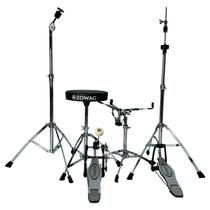 Kit de Ferragens Zowag Série HPK100 COMPLETA com Estante de Caixa, Chimbal, Reta,Pedal e Banco