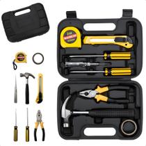Kit De Ferramenta 8 Peças Jogo De Chaves Martelo Com Maleta