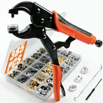 Kit de Ferramenta para Botões de Pressão ADsunves 385 Peças para Serviço Pesado Kit de Ferramenta para Botões de Pressão ADsunves 385 Peças para Serviço Pesado