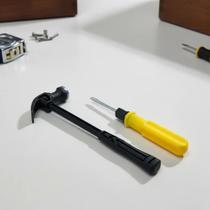 Kit De Ferramentas 04 peças Martelo Chave De Fenda Phillips Básica Multiuso Cabo de Plástico Duhome