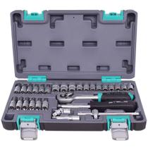 Kit de Ferramentas 1/4"" CrV Caixa Plástica 29 Peças - 1410055 - STELS