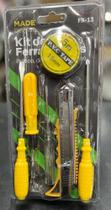 Kit de Ferramentas 3 Chaves Fenda 1 Chave Philips 1 Estilete 1 Fita Isolante