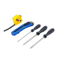 Kit de Ferramentas 5 Itens Tramontina: 1 Trena, 1 Estilete, 2 Chaves de Fenda, 1 Chave Philips Kit de Ferramentas 5 Itens Tramontina: 1 Trena, 1 Estilete, 2 Chaves de Fenda, 1 Chave Philips