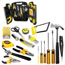 Kit de Ferramentas Básicas 27 Peças Eletricista Pedreiro Marceneiro Maleta de Chaves