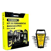 Kit De Ferramentas Básicas 27 Peças+Jogo De Chaves De Boca - Bomder