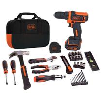 Kit de Ferramentas BLACK+DECKER 12V MAX - 60 Peças (BDCDD12PK)