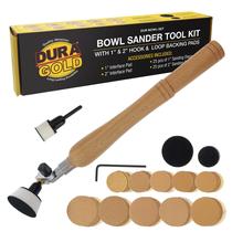 Kit de ferramentas Bowl Sander Dura-Gold Woodturning com 50 discos de lixar