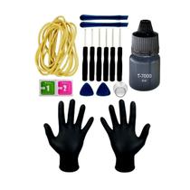 Kit de ferramentas + cola T7000 5ml para manutenção de celular - OEM
