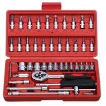 Kit de Ferramentas com Chave Catraca Soquete Reversível 46 Peças 04264