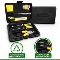 Kit de Ferramentas Com Maleta 11 Peças Alicate Chave Phillips Fenda - Titanium