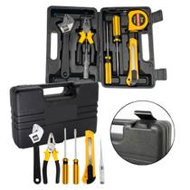 Kit de Ferramentas com Maleta 7 Peças para Reparos Domésticos, Escritório e Carro com Chaves, Alicate e Estilete