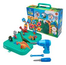 Kit de ferramentas com parafusadeira dino c/228 pecas 10502