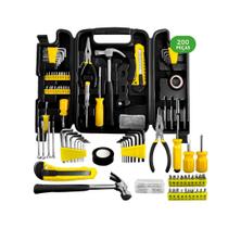 Kit de Ferramentas Completo com Maleta 200 Peças Acabamento Preto Premium