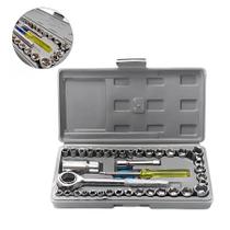 Kit De Ferramentas Completo Com Soquetes E Chaves - 40 Peças