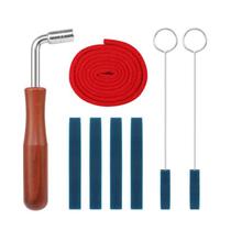 Kit de ferramentas de afinação de piano com faixas e silenciadores de borracha, 6 unidades