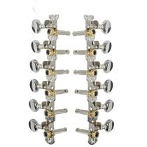 Kit De Ferramentas De Afinação Para Guitarra Retro Com Acabamento Cromado, Pacote Com 6 Para