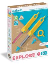 Kit de ferramentas de construção em papelão Makedo Explore 50 peças