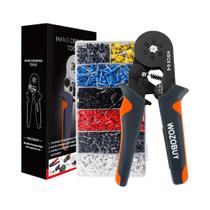 Kit De Ferramentas De Crimpagem Com Catraca Hexagonal Autoajustável Para Terminais Tubulares -