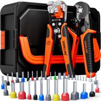 Kit de ferramentas de crimpagem de ponteiras SOMELINE 36 tamanhos AWG 24-8 com alicate