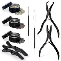 Kit de ferramentas de extensão de cabelo EHDIS 600PCS Micro Beads com alicate