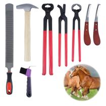 Kit de Ferramentas de Ferrador lukar 8 peças Conjunto para Cuidados de Casco de Cavalo Kit de Ferramentas de Ferrador lukar 8 peças Conjunto para Cuidados de Casco de Cavalo