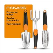 Kit de Ferramentas de Jardim Fiskars 3 em 1 em Alumínio Fundido Resistente à Ferrugem Kit de Ferramentas de Jardim Fiskars 3 em 1 em Alumínio Fundido Resistente à Ferrugem
