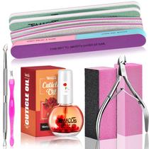 Kit de ferramentas de manicure TSMaddts Nail Care com limas, tampões e óleo Kit de ferramentas de manicure TSMaddts Nail Care com limas, tampões e óleo