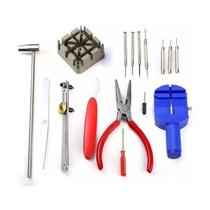 Kit de ferramentas de relojoaria: 16 ferramentas, abridor de estojos, pinos, chaves de fenda