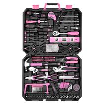 Kit de Ferramentas DEKOPRO 228 Peças para Reparos Domésticos Rosa