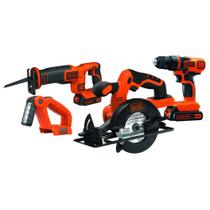 Kit de Ferramentas Elétricas BLACK+DECKER 20V MAX - 4 Ferramentas e 2 Baterias