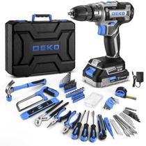 Kit de ferramentas: Furadeira elétrica sem fio DEKOPRO 20V com caixa de ferramentas Kit de ferramentas: Furadeira elétrica sem fio DEKOPRO 20V com caixa de ferramentas