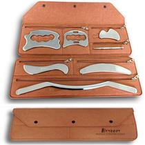 Kit de ferramentas Gua Sha Muscle Scraper BYYDDIY 7 em 1 aço inoxidável